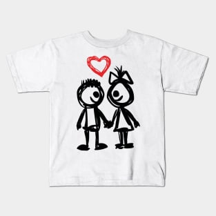 Valentine's Day - Lovely Doodle Kids T-Shirt